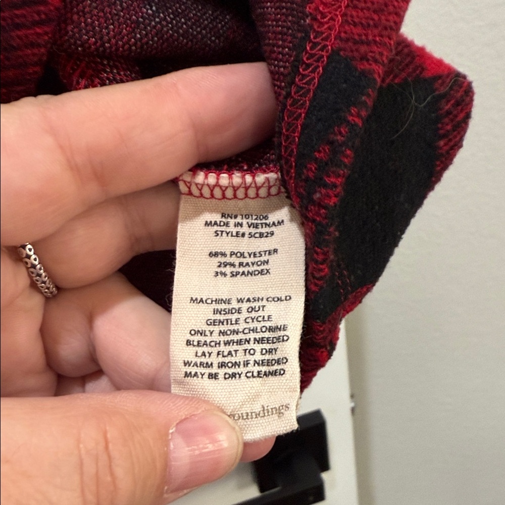 Soft Surroundings Buffalo check Plaid tunic- super cozy! - Picture 3 of 7